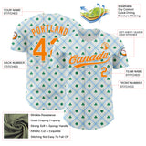 Custom White Bay Orange-Green 3D St. Patrick's Day Shamrock Authentic Baseball Jersey