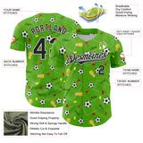 Custom Aurora Green Black-White Comic Doodle Ballgame 3D Pattern Design Authentic Baseball Jersey