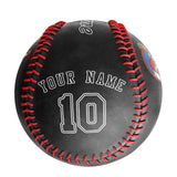 Personalized Black Leather Black Authentic Baseballs