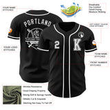 Custom Black White Authentic Baseball Jersey