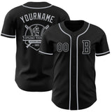 Custom Black Gray Authentic Baseball Jersey