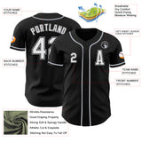 Custom Black White-Gray Authentic Baseball Jersey