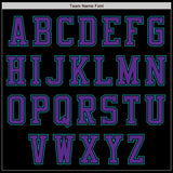 Custom Black Purple-Teal Authentic Baseball Jersey