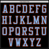 Custom Black Orange-Light Blue Authentic Baseball Jersey