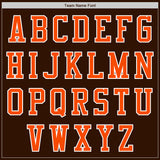 Custom Brown Orange-White Authentic Baseball Jersey