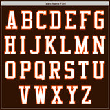 Custom Brown White-Orange Authentic Baseball Jersey