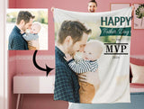 Personalized Happy Father's Day To The MVP Photo Blanket