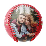 Happy Valentine's Day Personalized Anniversary Name Date Photo Red Baseballs