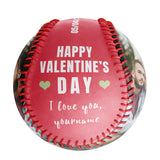 Happy Valentine's Day Personalized Anniversary Name Date Photo Red Baseballs