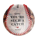 You're Such A Catch Personalized Anniversary Name Date Photo Baseballs