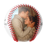 Better Together Personalized Anniversary Name Date Photo White Baseballs