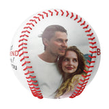 Best Boyfriend Ever Personalized Anniversary Name Date Photo White Baseballs