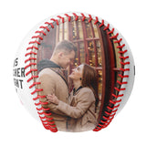 This Catcher Caught Personalized Anniversary Name Date Photo White Baseballs