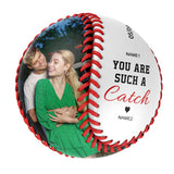 You Are Such A Catch Personalized Anniversary Name Date Photo White Baseballs