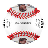 Make A Great Catch With Love Personalized Anniversary Name Date Photo White Baseballs