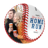 You Are An Home Run Personalized Anniversary Name Date Photo White Baseballs