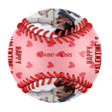 Happy Valentine's Day Personalized Anniversary Name Date Photo Baseballs