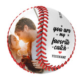 You Are My Favorite Catch Personalized Anniversary Name Date Photo White Baseballs