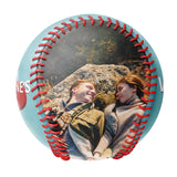 Happy Valentine's Day Personalized Anniversary Name Date Photo Blue Baseballs