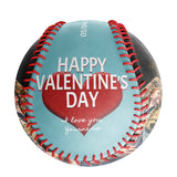 Happy Valentine's Day Personalized Anniversary Name Date Photo Blue Baseballs