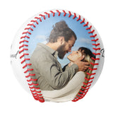 Best Boyfriend Feel Personalized Anniversary Name Date Photo White Baseballs