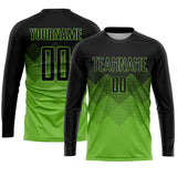 Custom Neon Green Black Sublimation Soccer Uniform Jersey