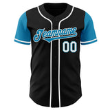 Custom Black Panther Blue-White Authentic Two Tone Baseball Jersey