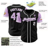 Custom Black Light Purple-White Authentic Two Tone Baseball Jersey