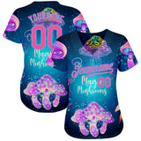 Custom 3D Pattern Design Magic Mushrooms Over Sacred Geometry Psychedelic Hallucination Authentic Baseball Jersey