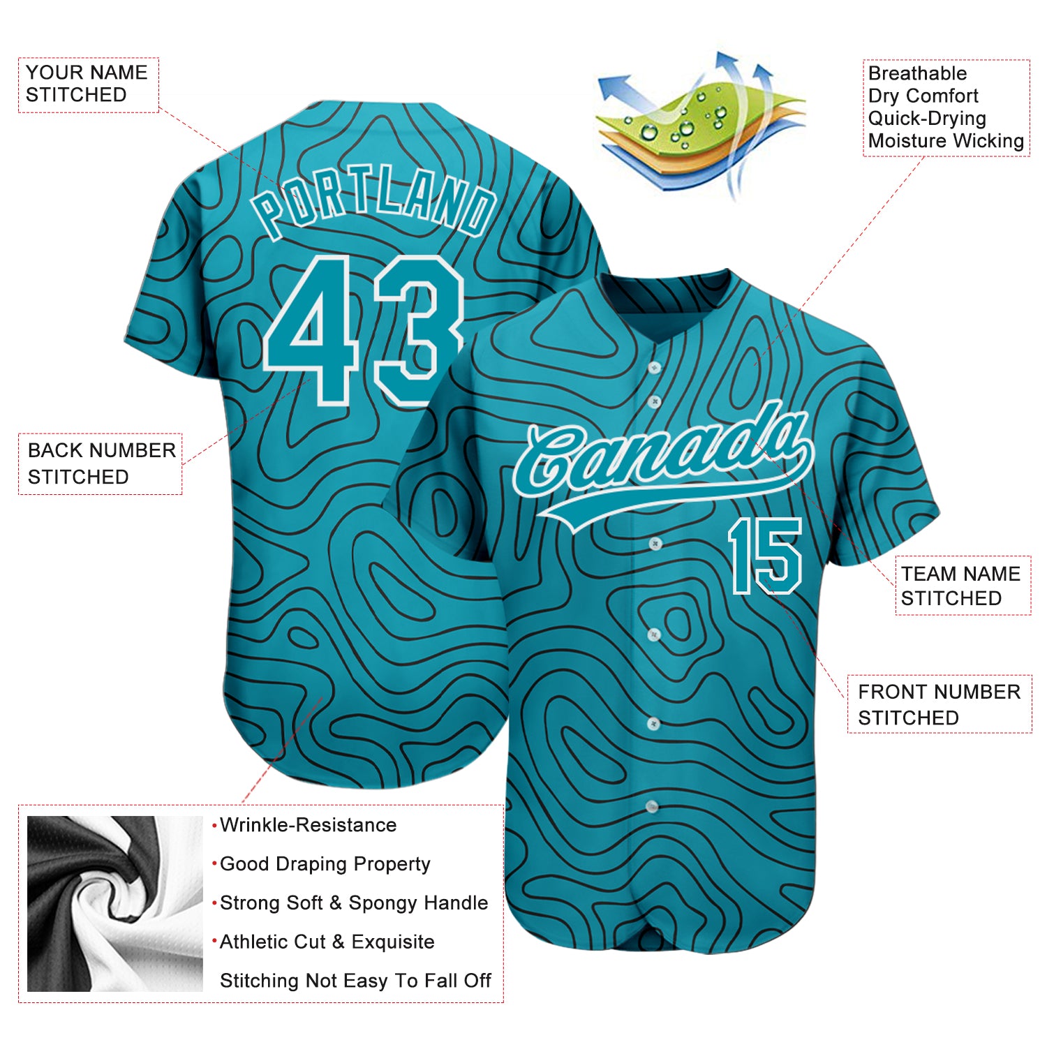 Custom Teal Baseball Jerseys  Custom Teal Baseball Uniforms