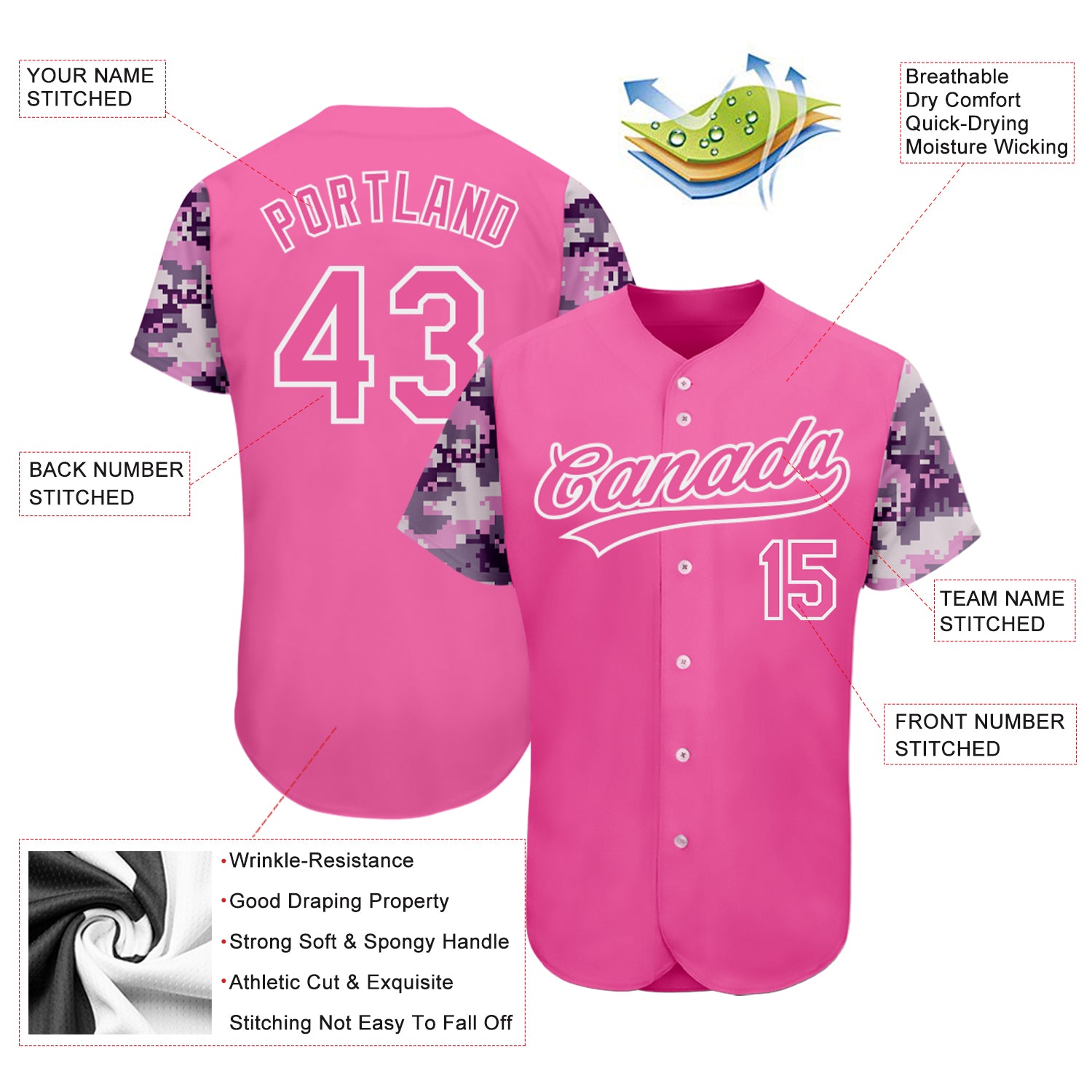 Custom Camo White-Royal 3D Pattern Design Authentic Salute To Service  Baseball Jersey