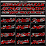 Custom Black Red-White Authentic Baseball Jersey