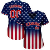 Custom Blue Red-White 3D American Flag Fashion Authentic Baseball Jersey  Clearance – FanCustom