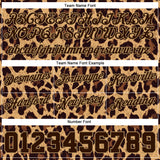 Custom Brown Brown-Old Gold 3D Pattern Design Leopard Authentic Basketball Shorts