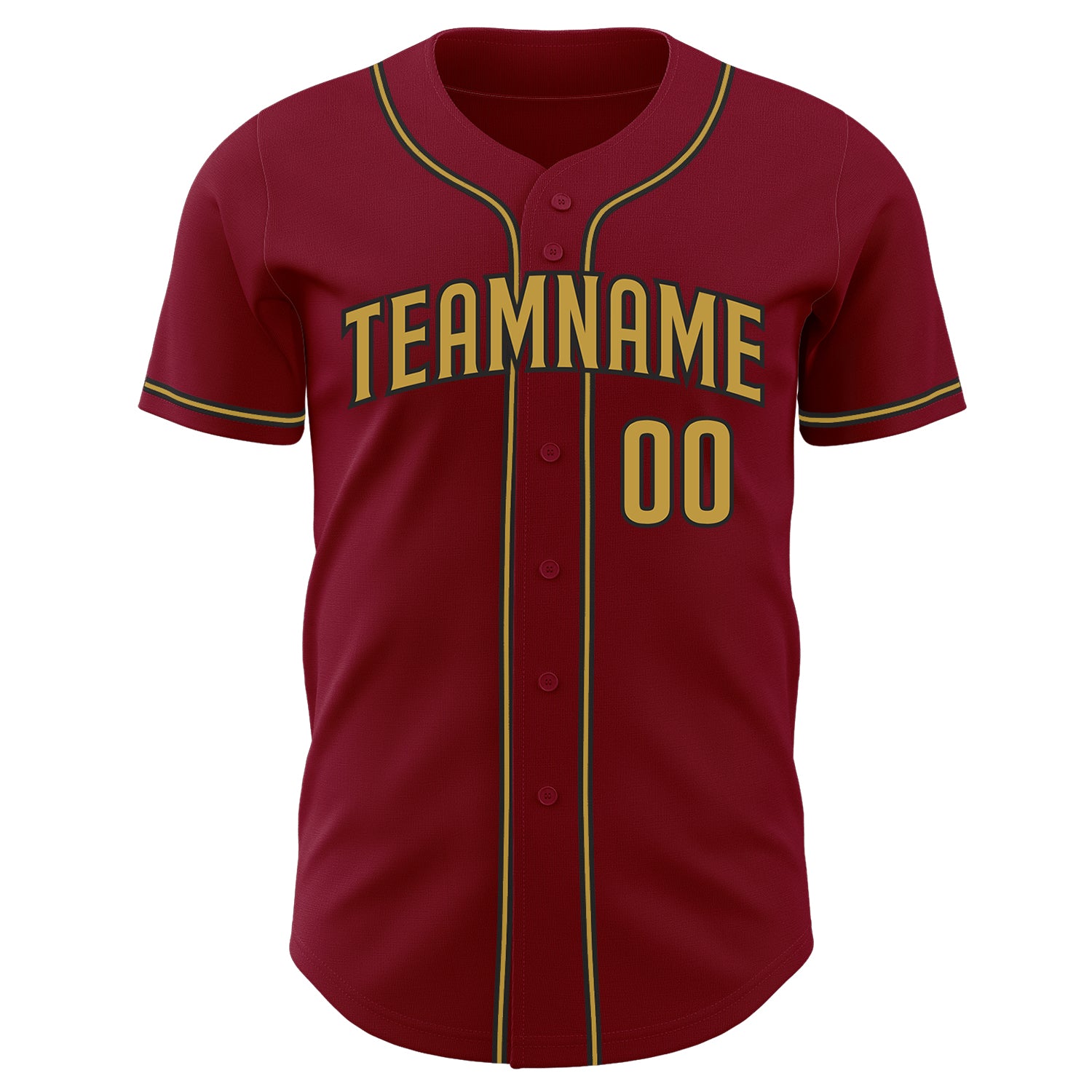 Custom Red Black-Gold Authentic Baseball Jersey Discount