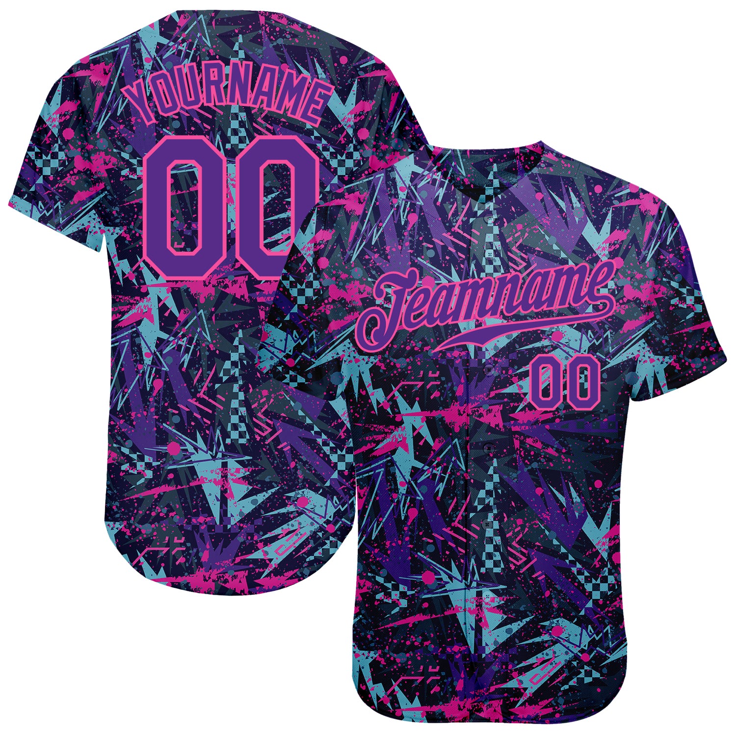 Custom Pink White-Black Authentic Baseball Jersey Discount