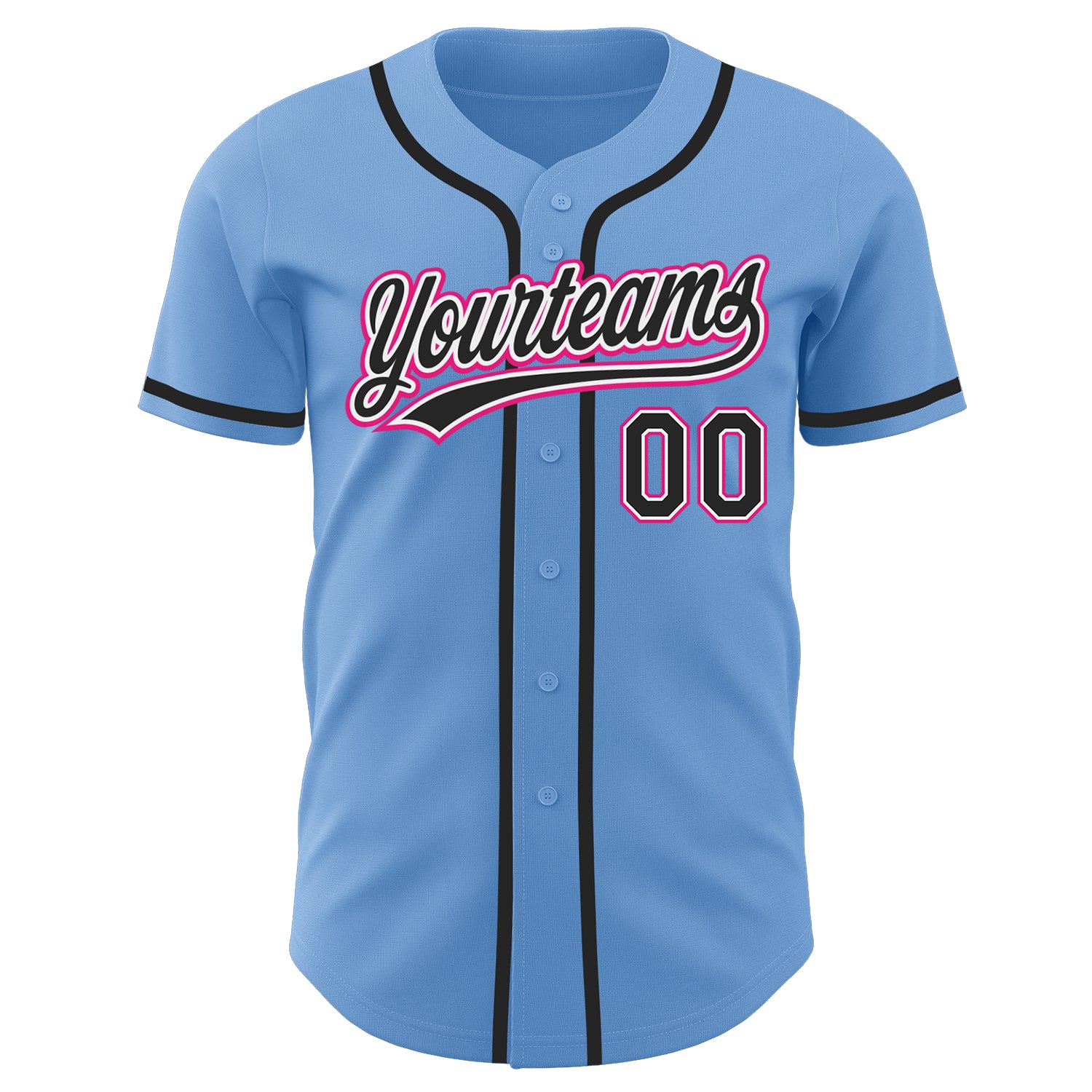 Custom Pink White-Black Authentic Baseball Jersey Discount