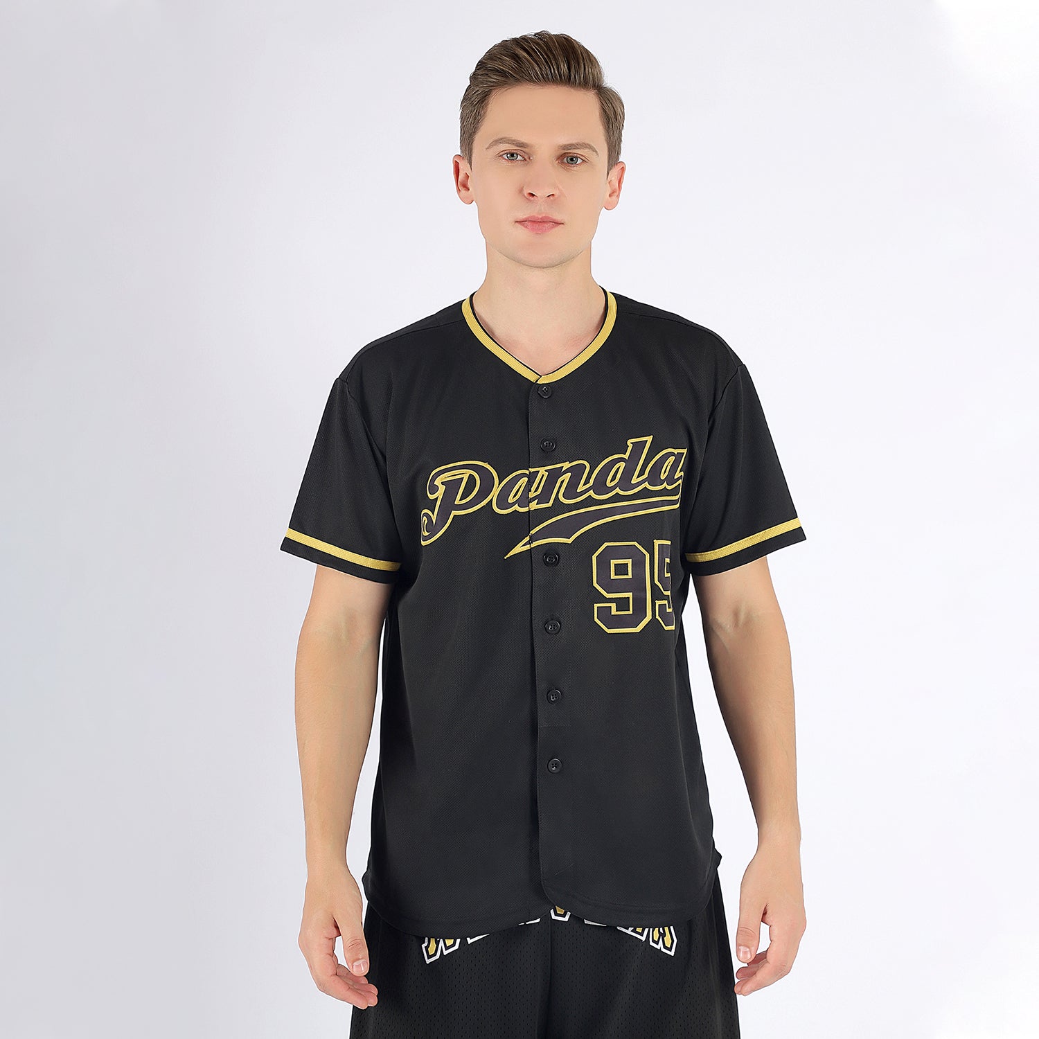 Custom Gold Black-White Baseball Jersey – FanCustom