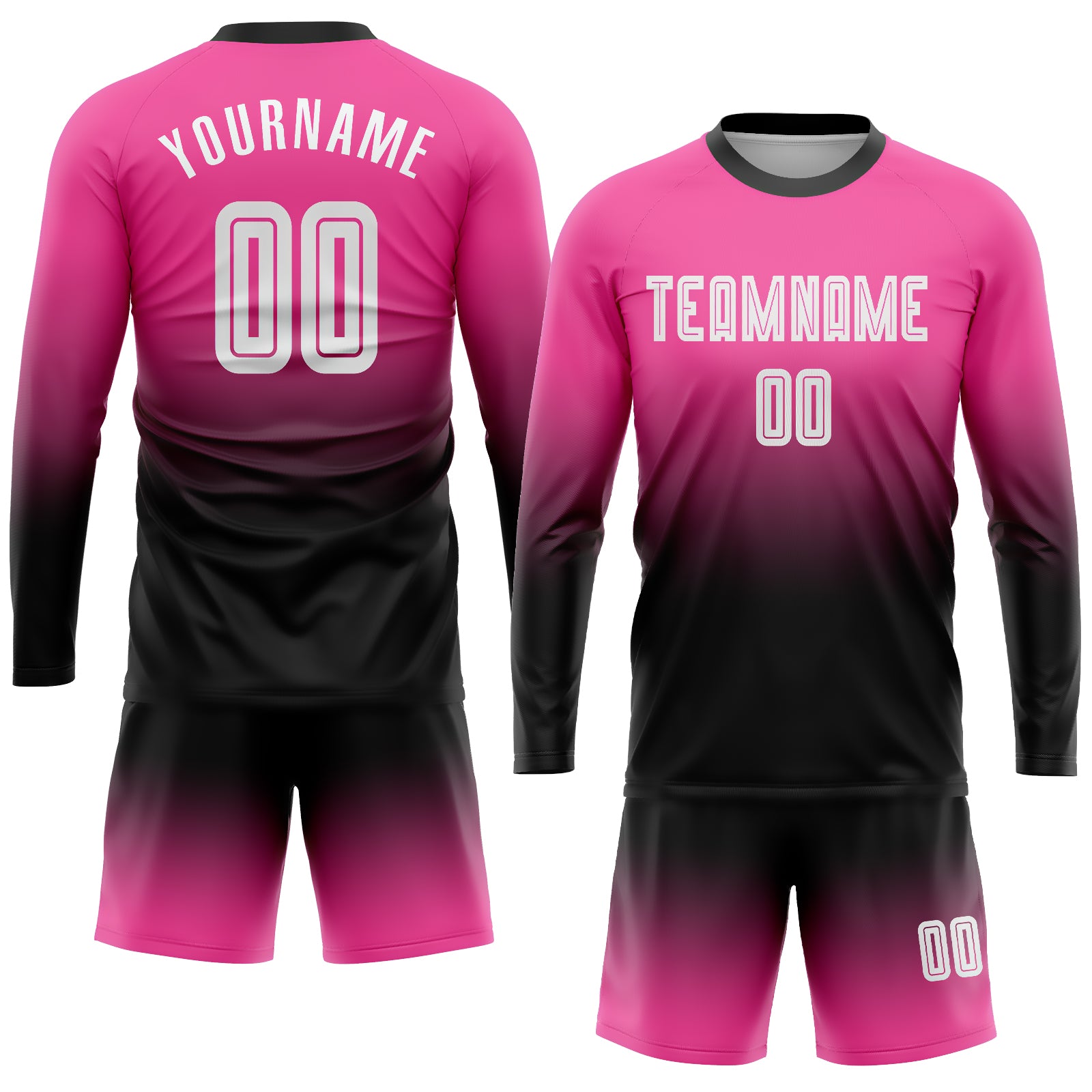 Custom Pink White-Black Authentic Fade Fashion Baseball Jersey in 2023