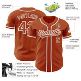 Custom Texas Orange White-Gray Authentic Baseball Jersey