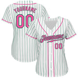 Custom Pink White-Kelly Green Authentic Two Tone Baseball Jersey Discount