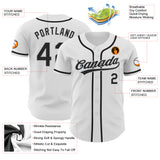 Custom White Black-Gray Authentic Baseball Jersey