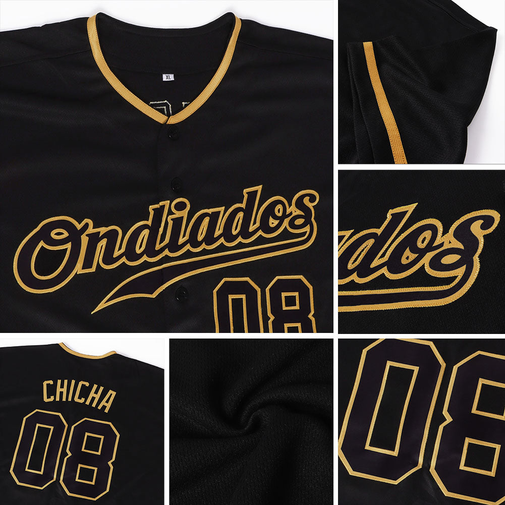 Cheap Custom Gold Black-Orange Authentic Baseball Jersey Free Shipping –  CustomJerseysPro