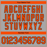 Custom Gray Orange-Black Authentic Baseball Jersey